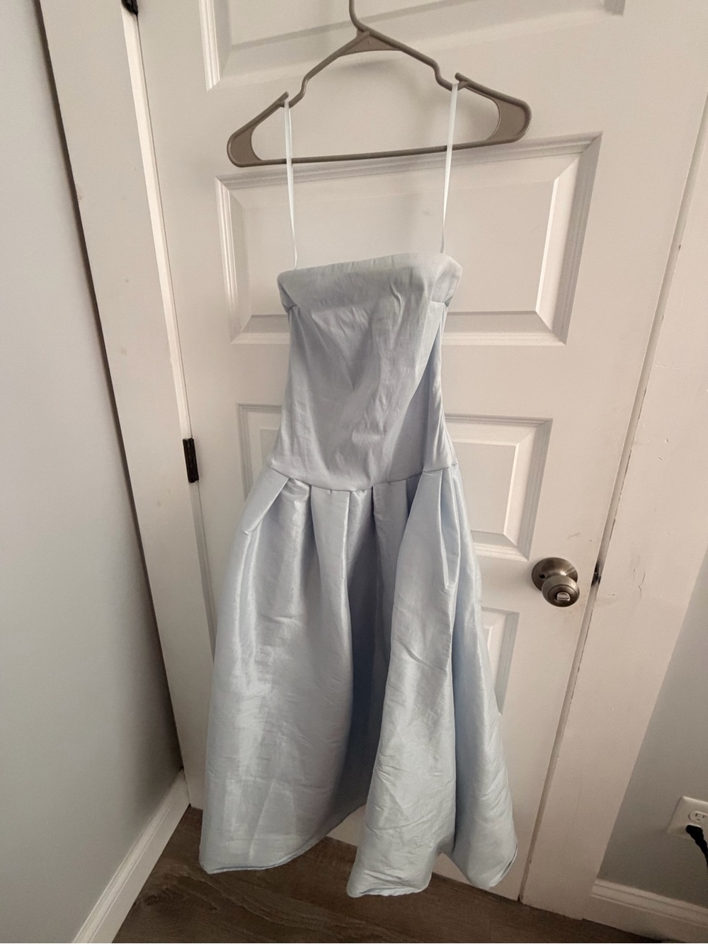 Strapless Light Blue A-Line Occasion Dress